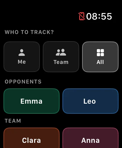 Choose who to track on Apple Watch