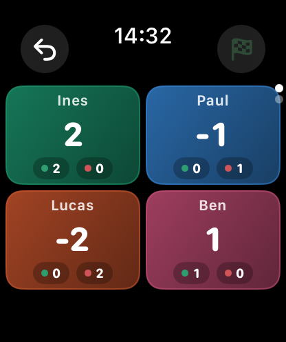 PadelRatio live tracking on Apple Watch