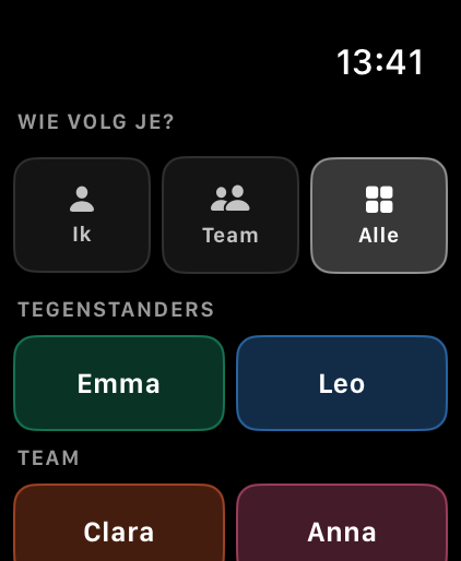 Choose who to track on Apple Watch