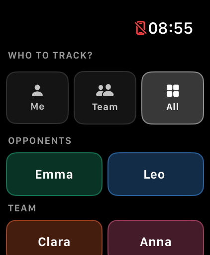 Choose who to track on Apple Watch